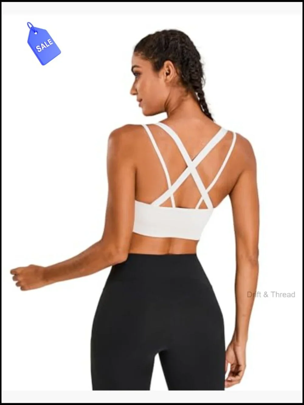 High Support Criss-Cross Back Padded Strappy Sports Bra for Large Bust